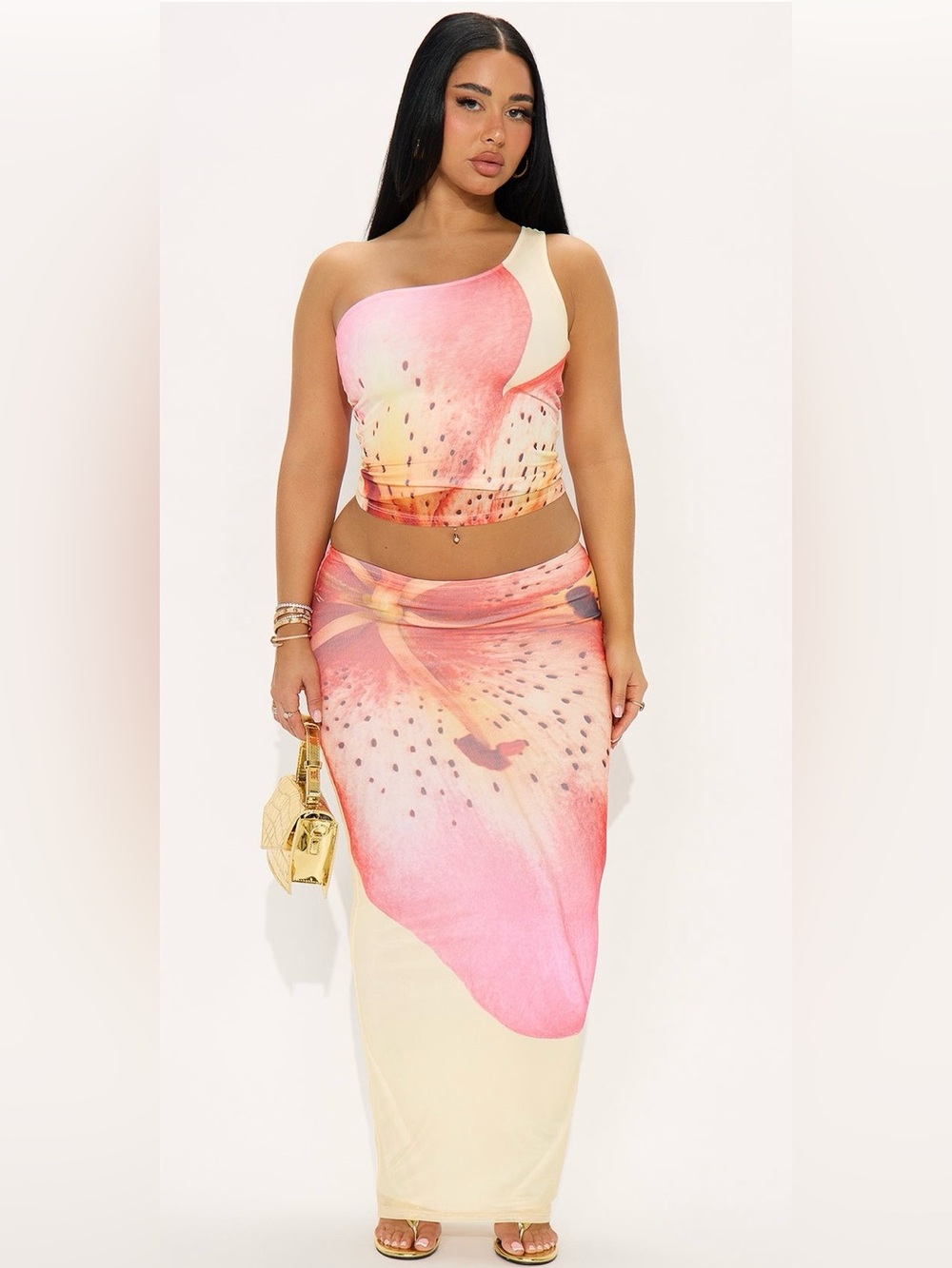 Fashion Nova Palm Skirt Set
